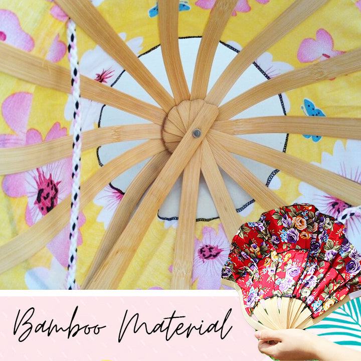 Bamboo Foldable Hand Fan Sun Hat